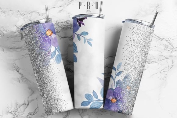 20oz Skinny Tumbler Floral Tumbler PNG