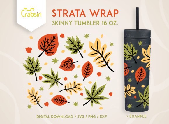 Autumn Leaf 16oz Strata Skinny Tumbler