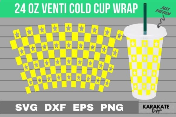 Crackers Star, 24 Oz Venti Cup Wrap