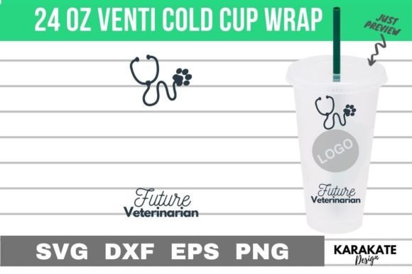 Future Veterinarian 24 Oz Venti Cup Wrap