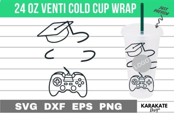 Game Master, 24 Oz Venti Cup Wrap