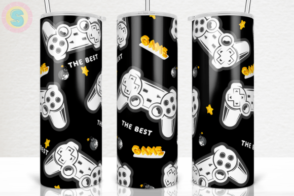 Gamer Tumbler Sublimation Designs PNG