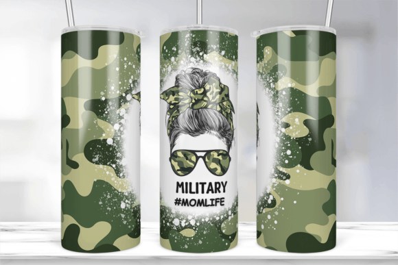 Military Mom Life 20Oz Tumbler Wrap
