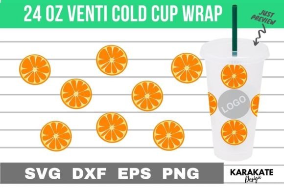 Orange, 24 Oz Venti Cup Wrap