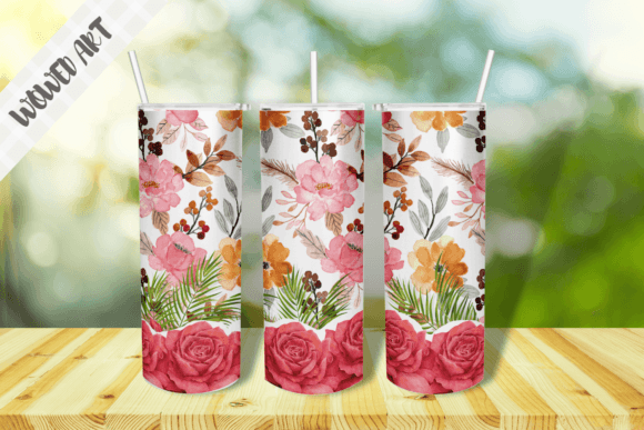 Roses 20 Oz Skinny Tumbler Wrap