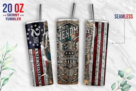 Second Amendment Flag 20oz Tumbler Wrap