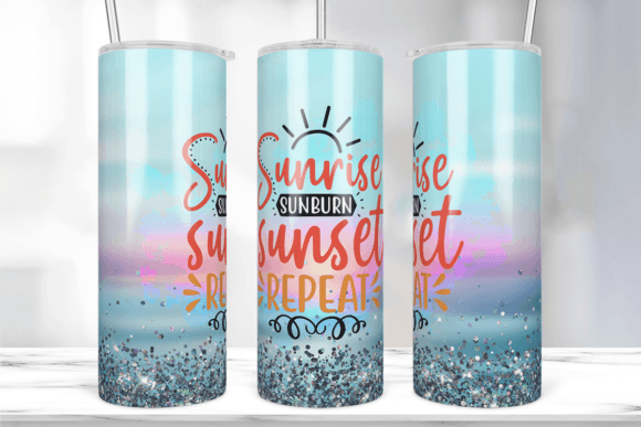Sunrise Sunburn Sunset Tumbler Wrap