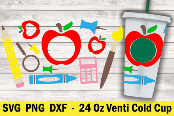 Teacher 24 Oz Cold Cup Wrap