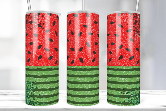 Watermelon Glitter Tumbler Wrap